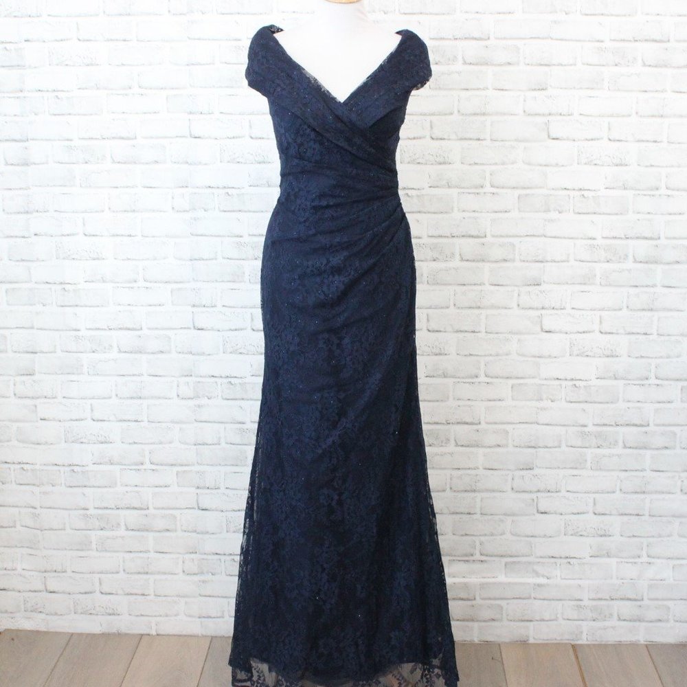 La Femme Women's Side Gathered Maxi Dress